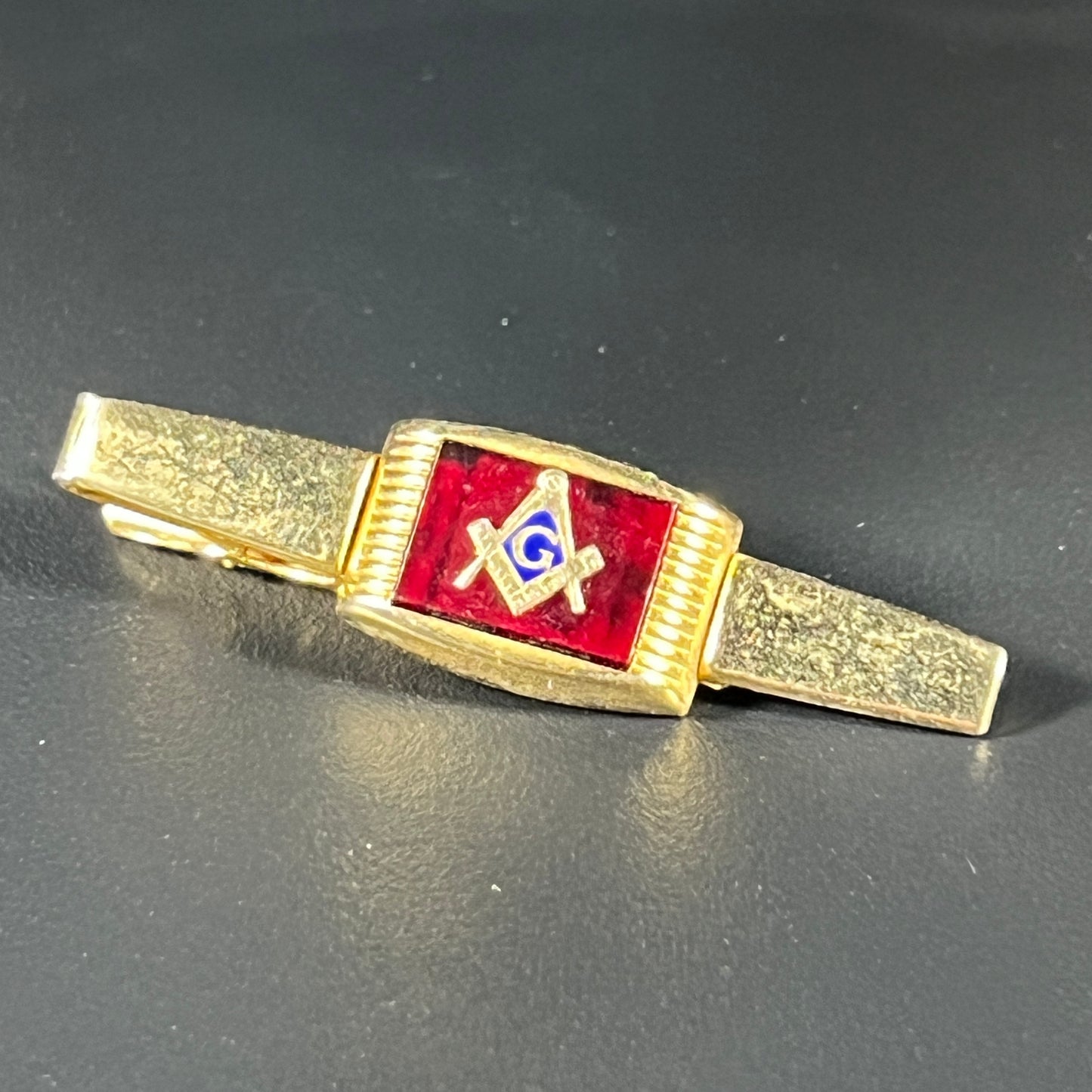 Vintage Masonic Ring, Cufflinks, Tie Clip Set