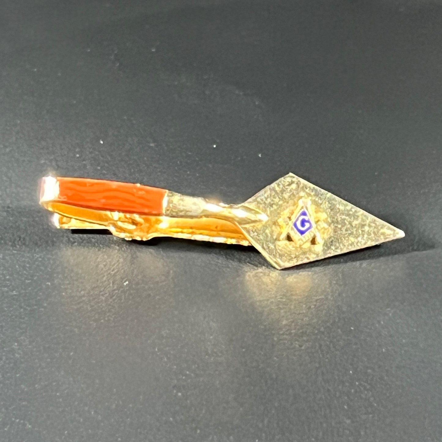 Vintage Masonic Cufflinks, Trowel Tie Clip Set