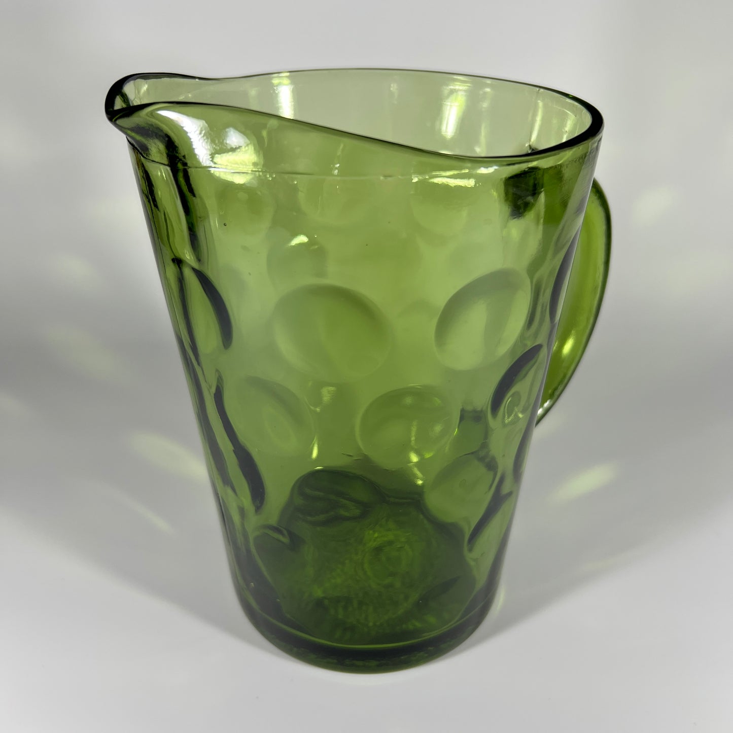 Vintage Hazel Atlas El Dorado Avocado Green Glass Pitcher