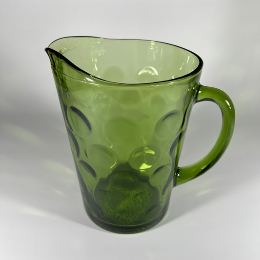 Vintage Hazel Atlas El Dorado Avocado Green Glass Pitcher