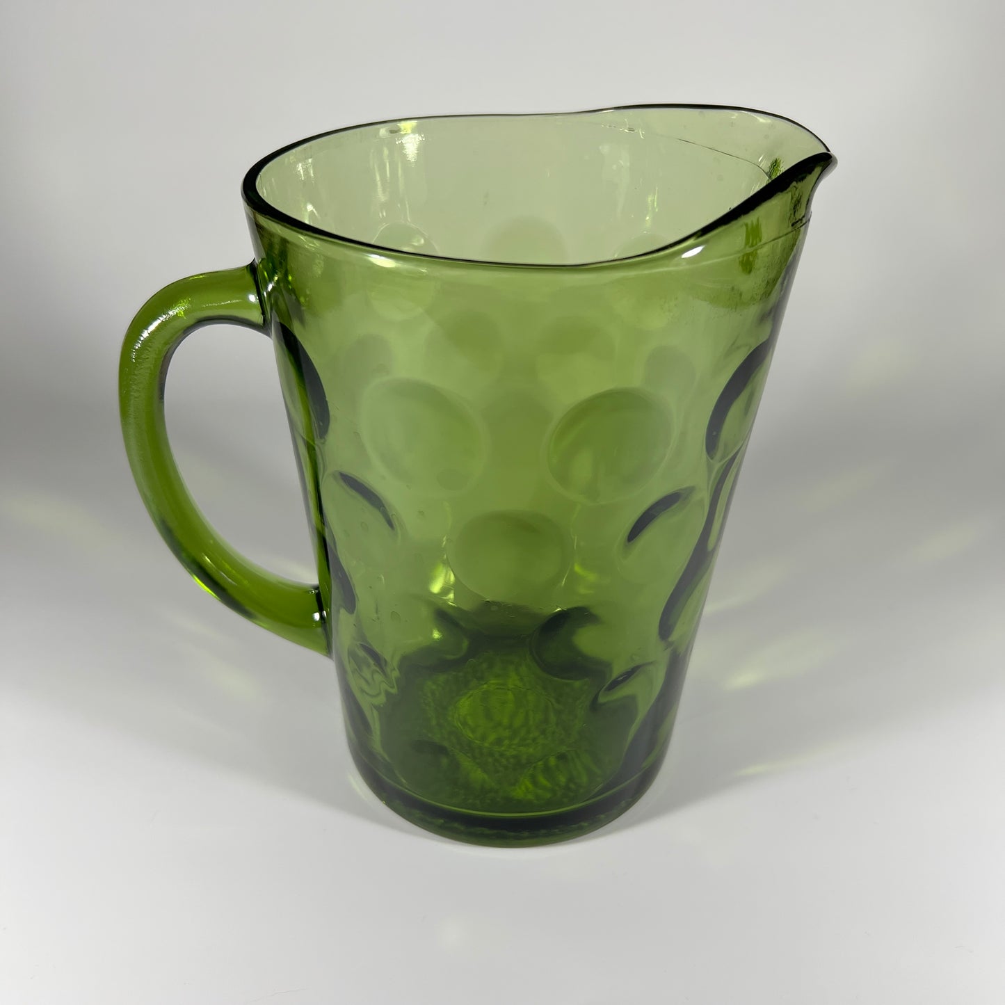 Vintage Hazel Atlas El Dorado Avocado Green Glass Pitcher