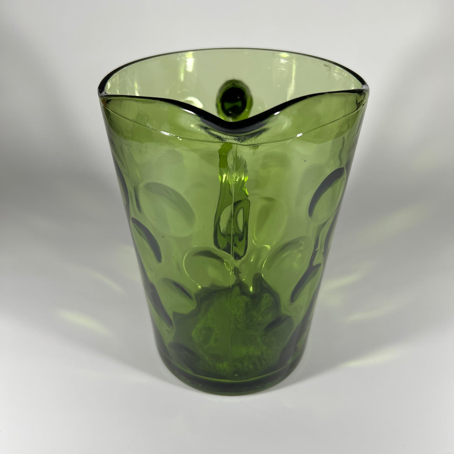 Vintage Hazel Atlas El Dorado Avocado Green Glass Pitcher