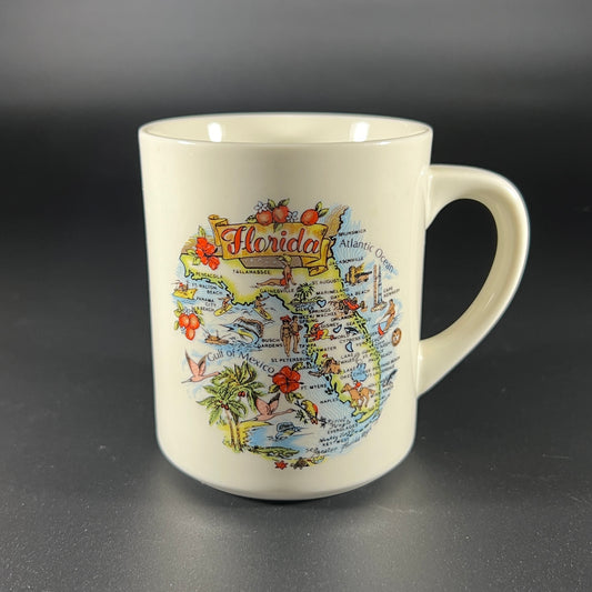 Vintage Florida Map Souvenir Mug