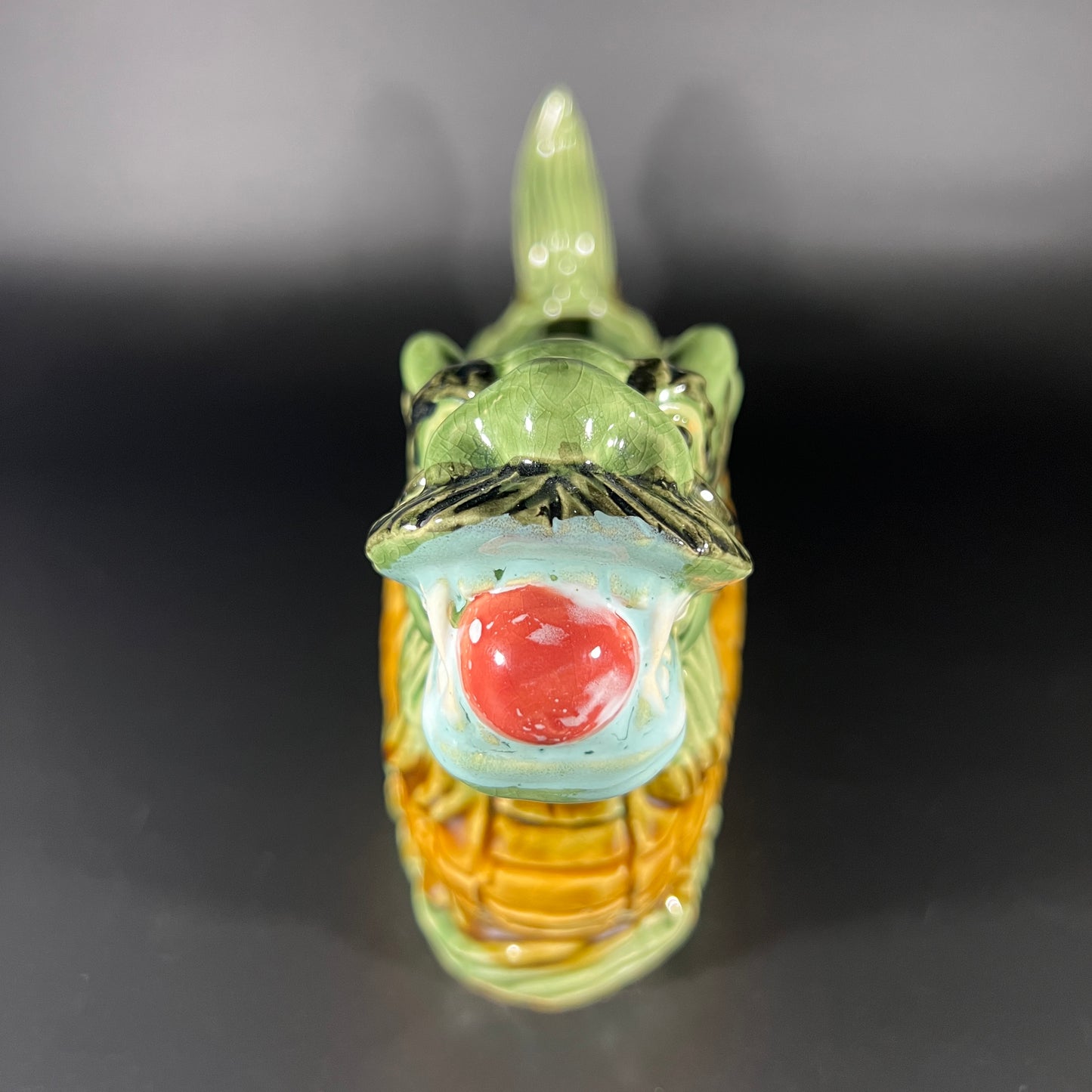 Vintage Majolica Chinese Dragon Planter