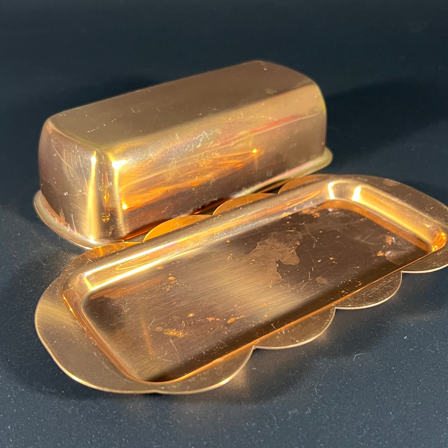 1970s Coppercraft Guide Copper Butter Tray with Lid