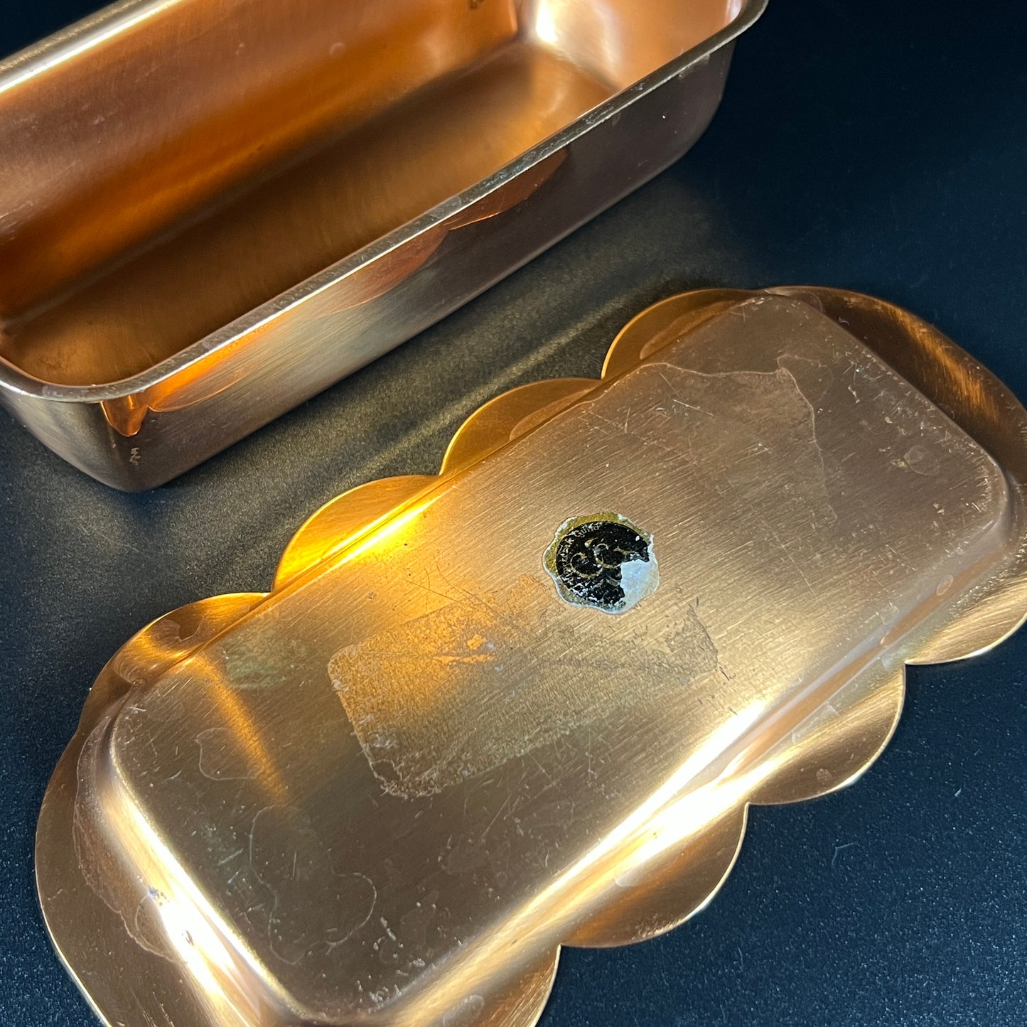 1970s Coppercraft Guide Copper Butter Tray with Lid