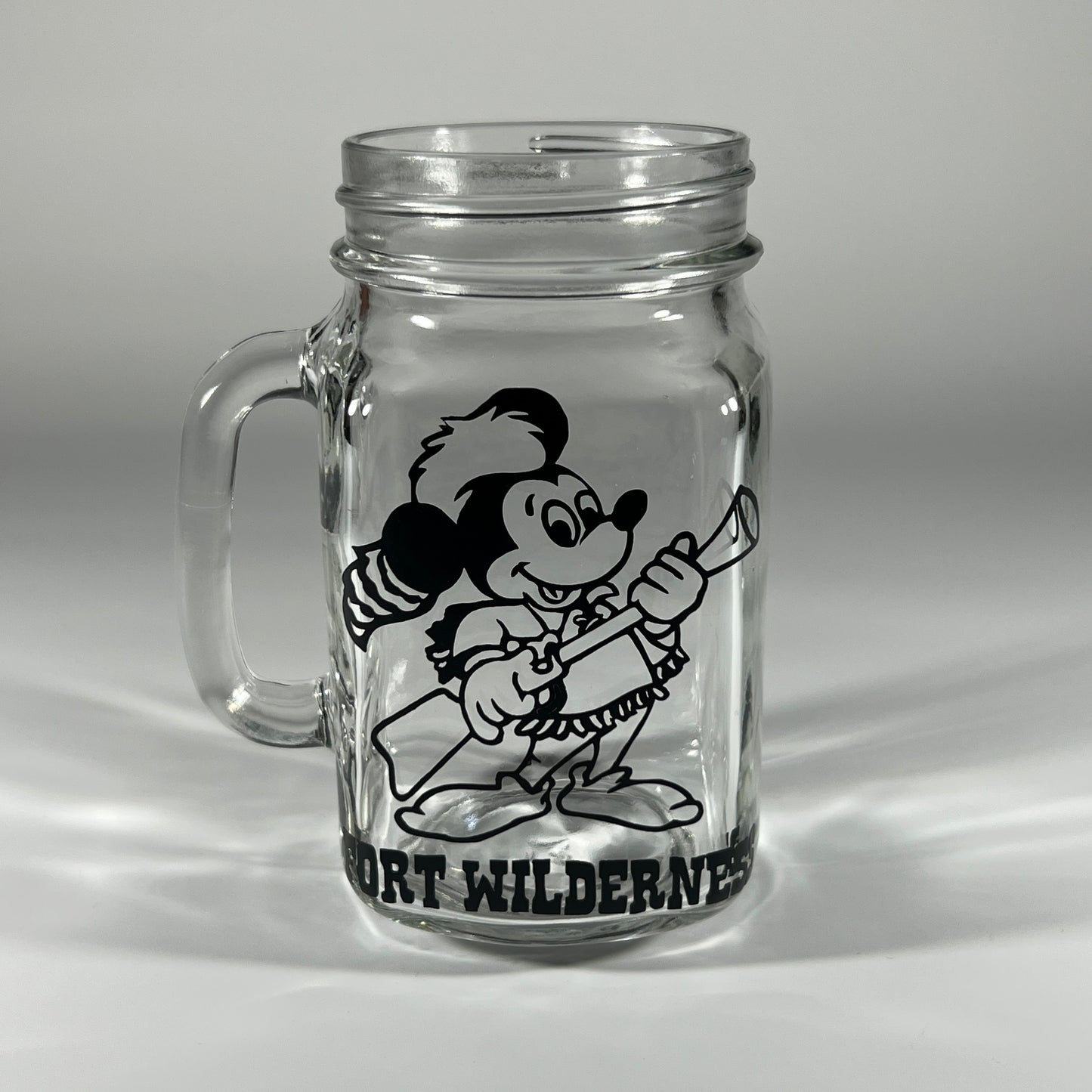 Disney's Fort Wilderness Mason Jar Mug with Mickey Mouse