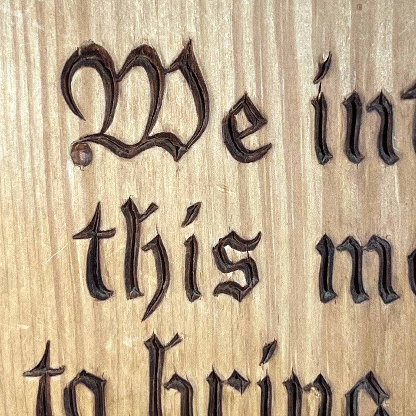Vintage "We Interupt This Marriage..." Wood Plaque