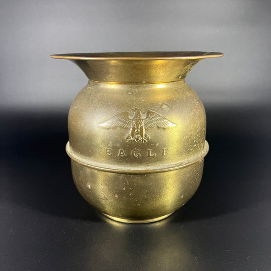 Vintage Brass Eagle Spittoon
