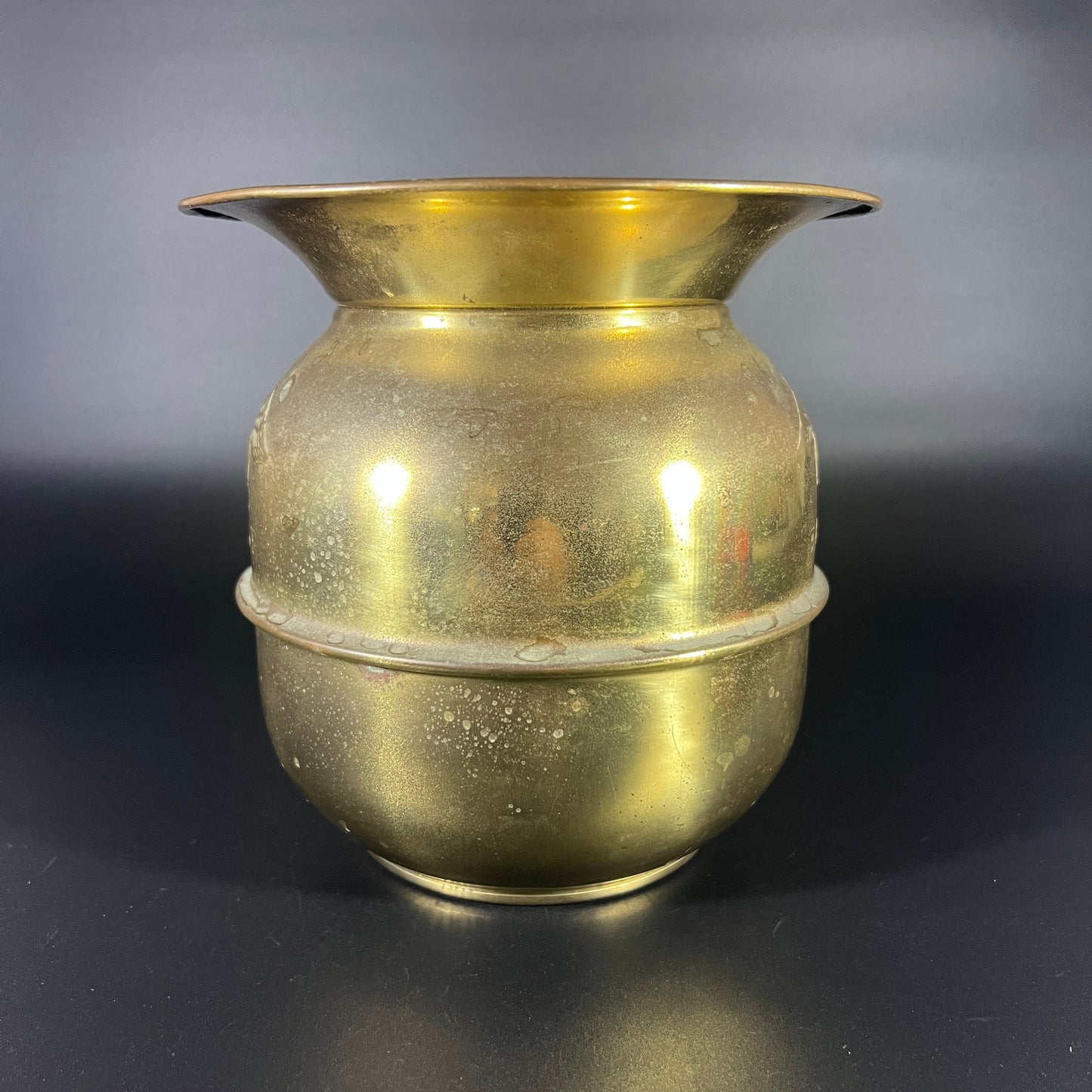 Vintage Brass Eagle Spittoon