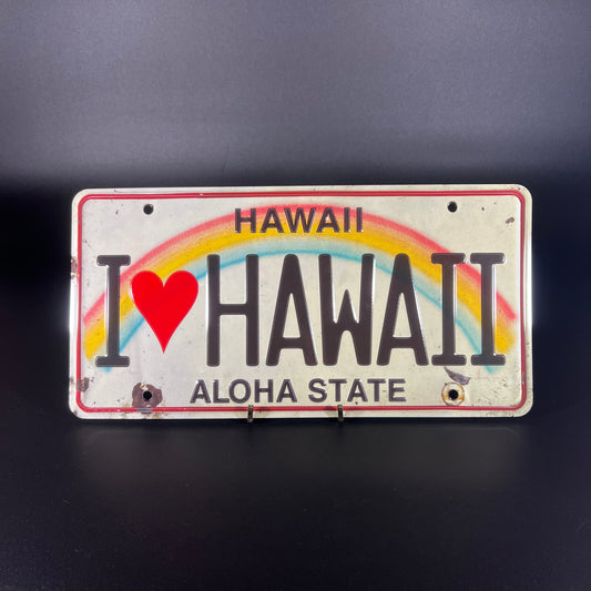"I Love Hawaii" License Plate