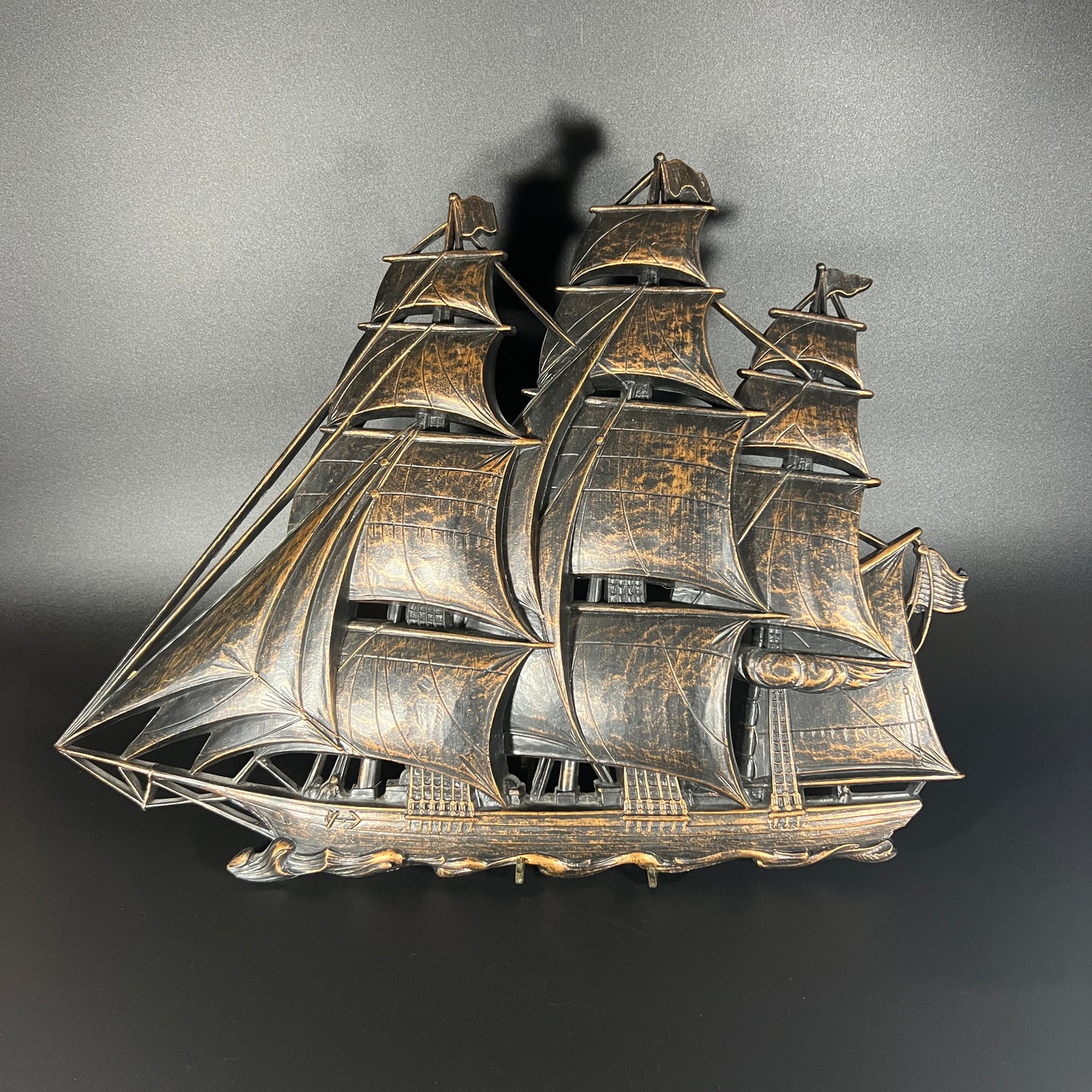 1960s MCM Syroco Schooner Wall Art