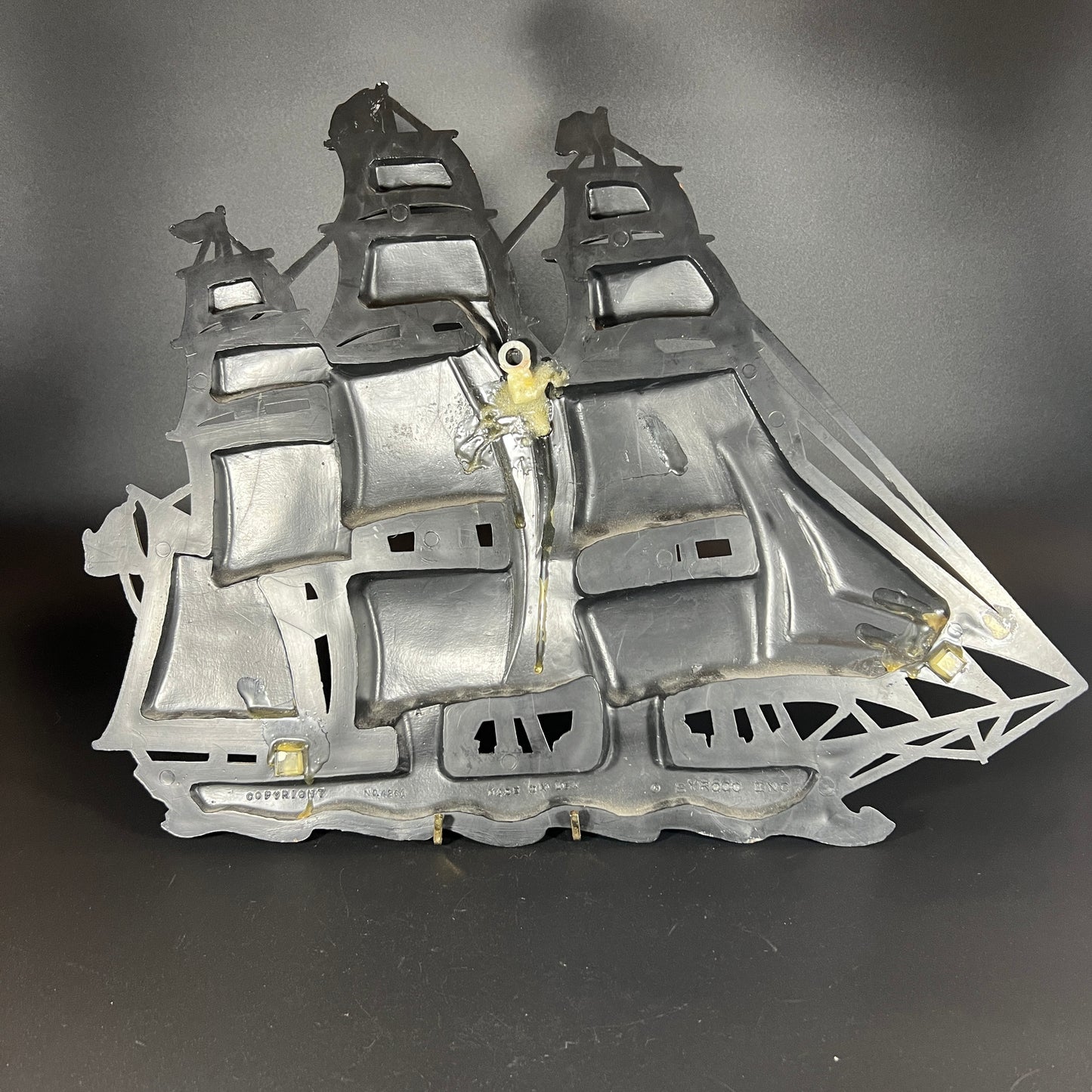 1960s MCM Syroco Schooner Wall Art