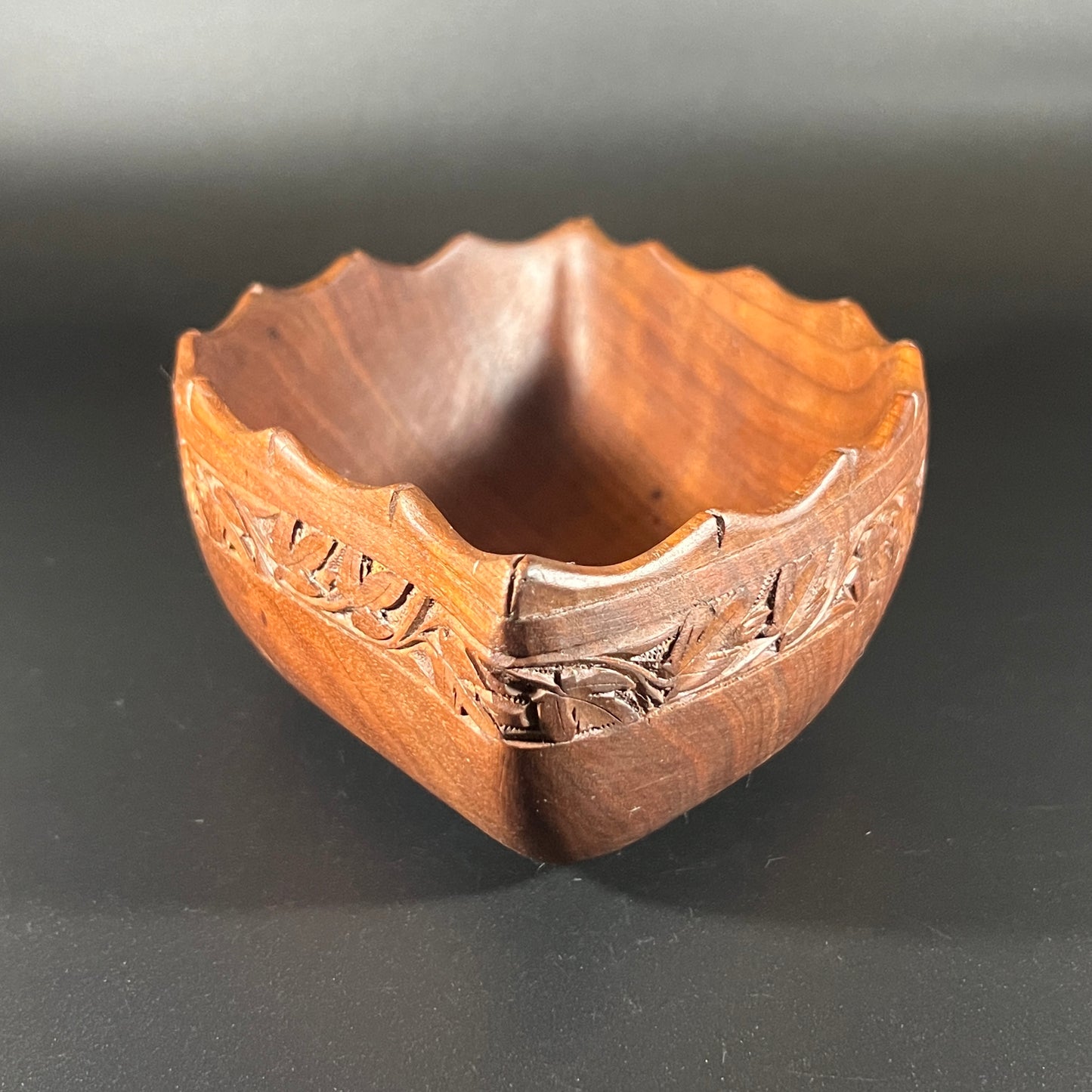 Vintage Hand-Carved Polynesian Wood Bowl