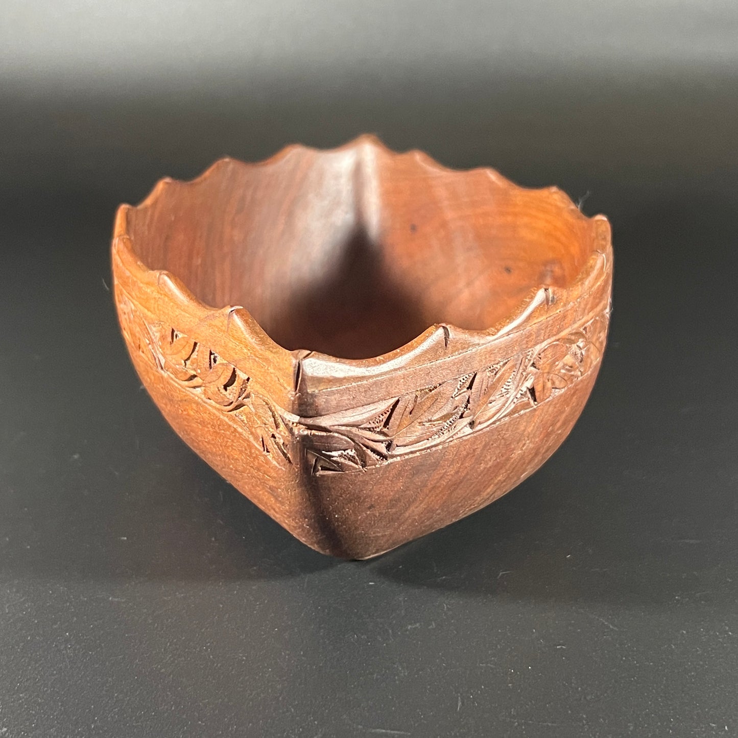 Vintage Hand-Carved Polynesian Wood Bowl