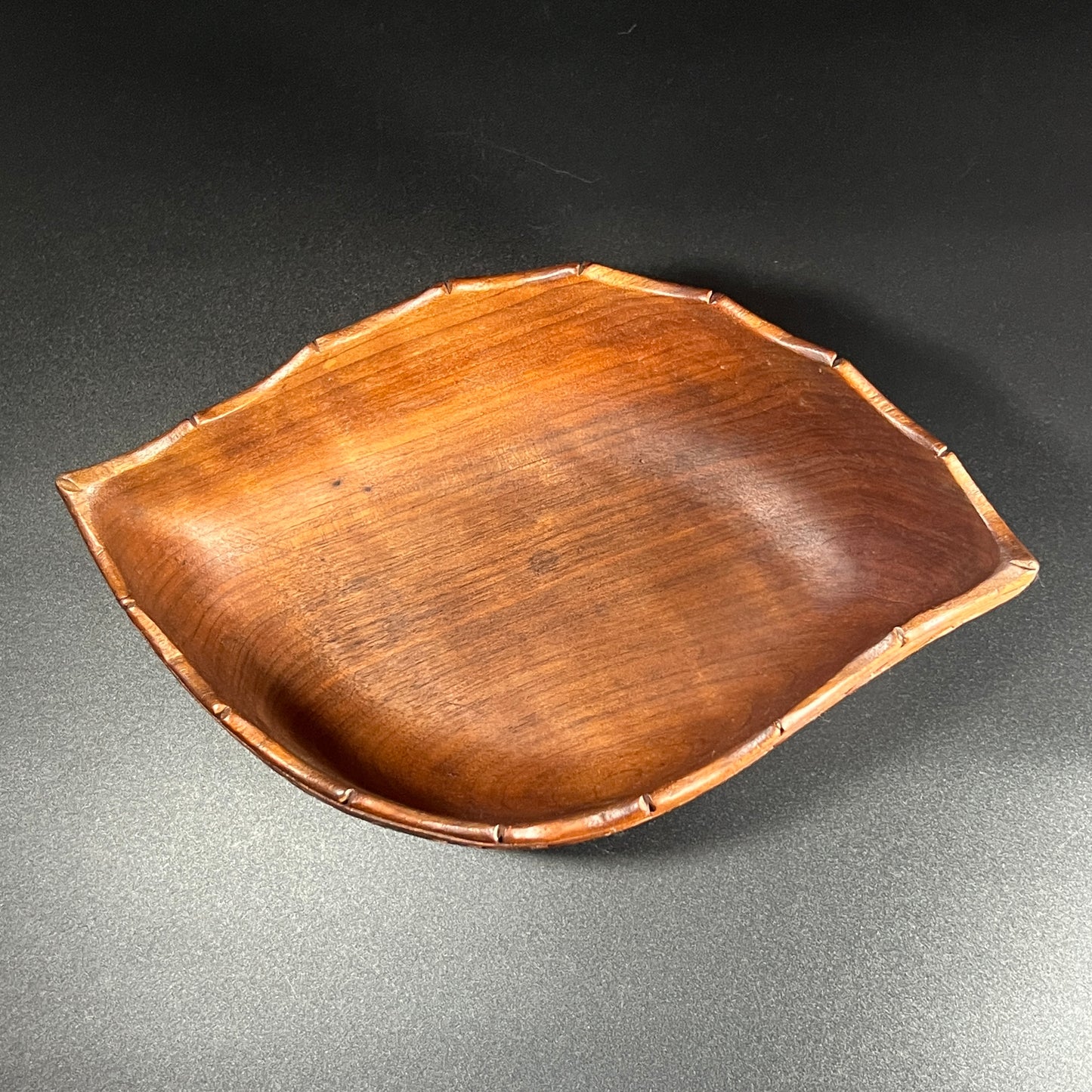 Vintage Hand-Carved Polynesian Wood Bowl