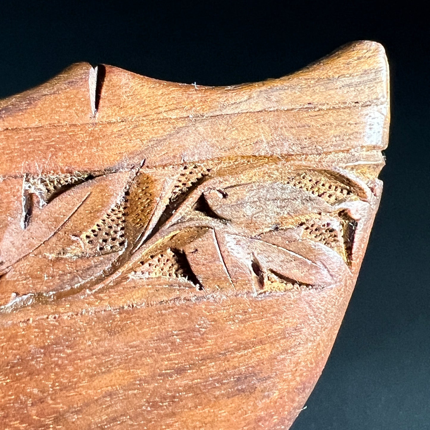 Vintage Hand-Carved Polynesian Wood Bowl