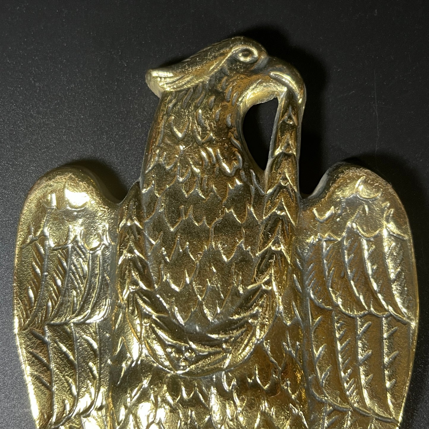 Set of 2 Solid Brass Federal Eagle Wall Plaques