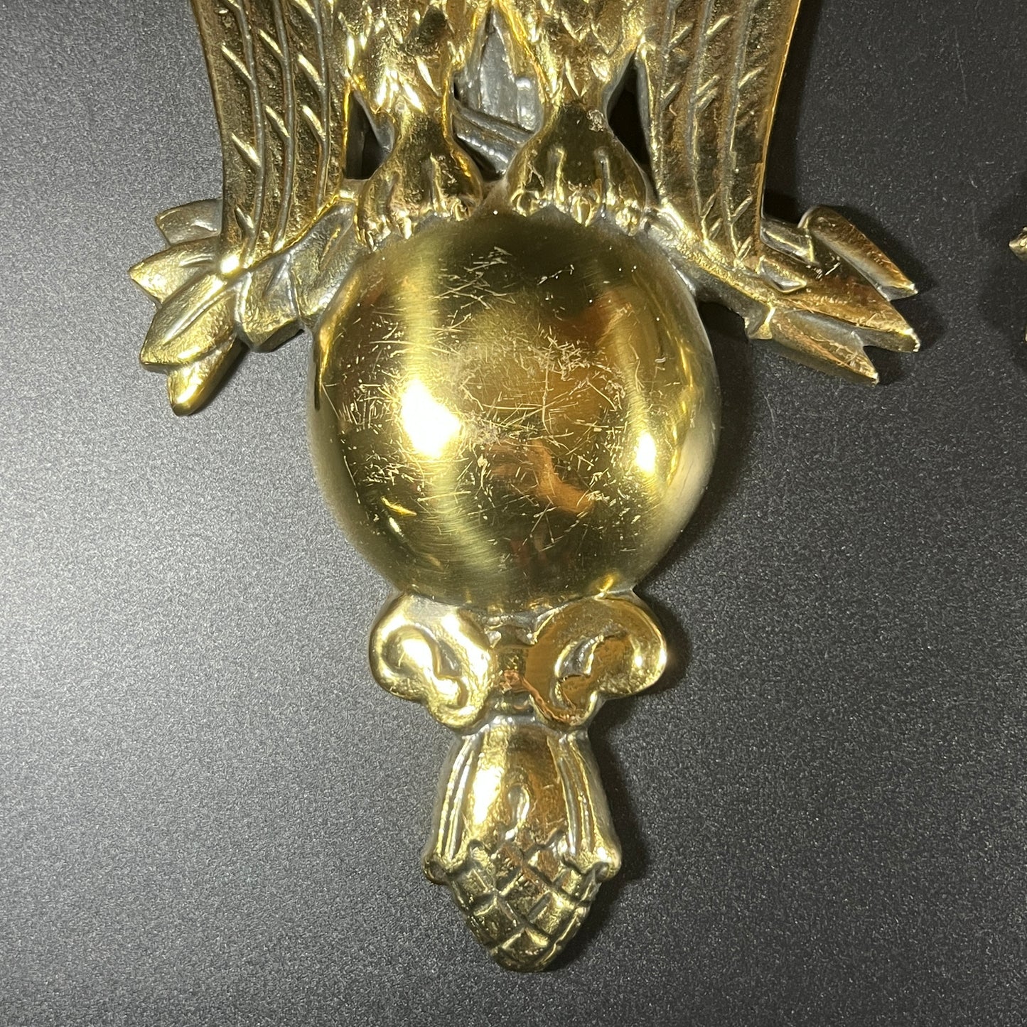 Set of 2 Solid Brass Federal Eagle Wall Plaques