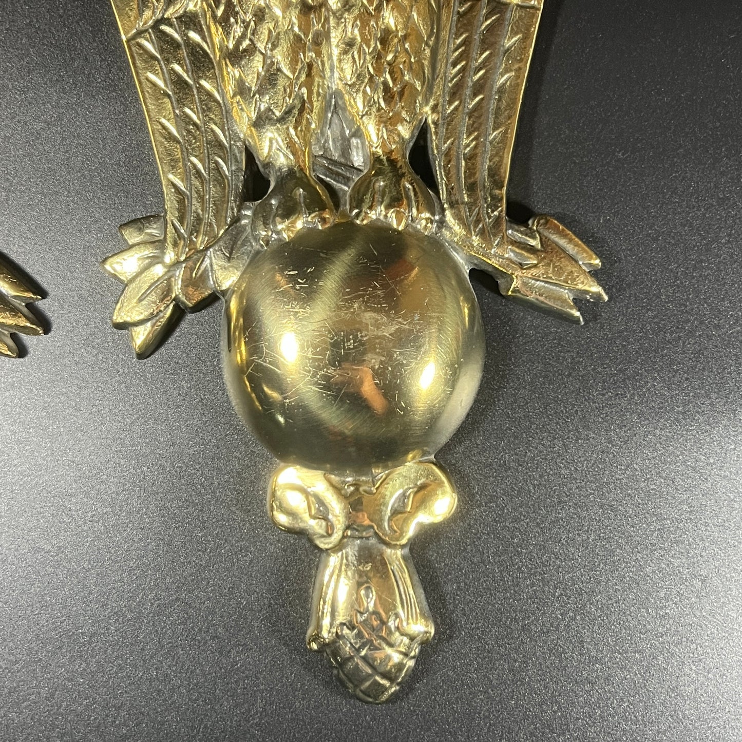 Set of 2 Solid Brass Federal Eagle Wall Plaques