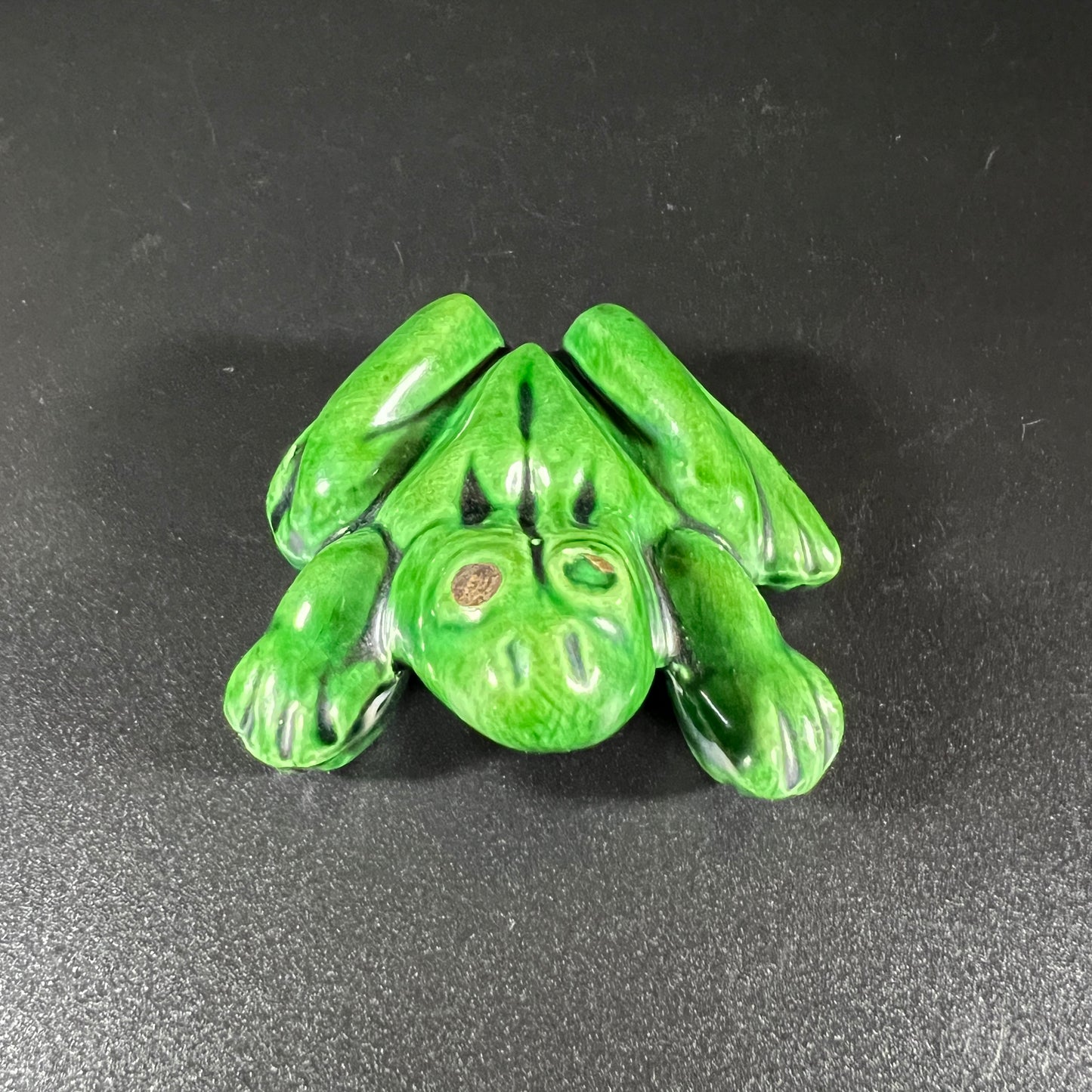 Vintage Pair of Hand-Painted Erotic Frog Figurines