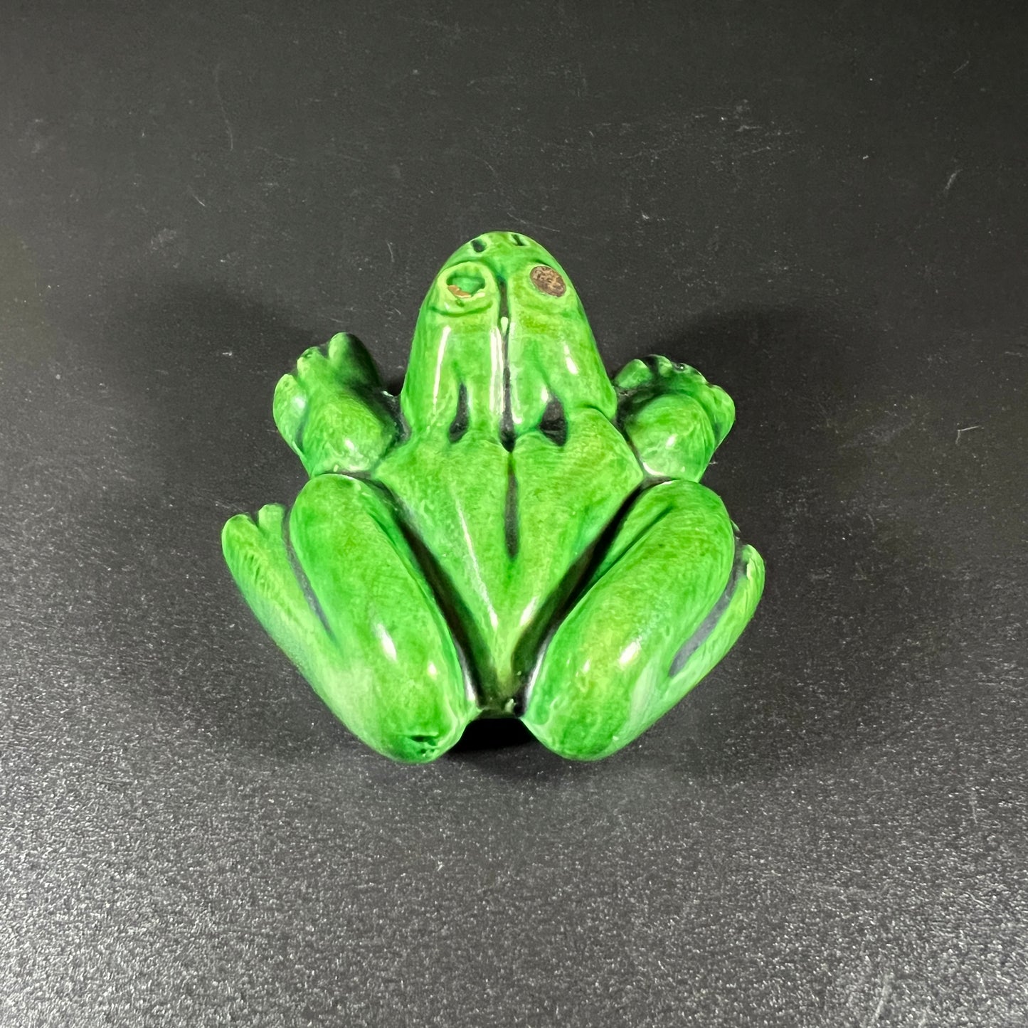 Vintage Pair of Hand-Painted Erotic Frog Figurines