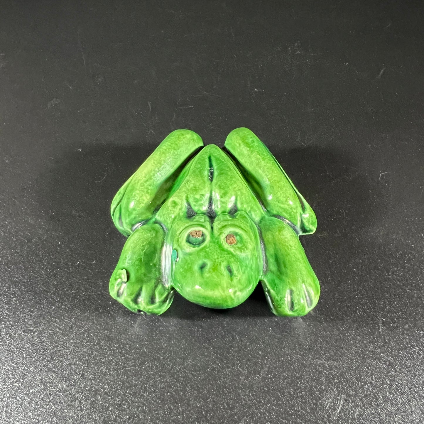 Vintage Pair of Hand-Painted Erotic Frog Figurines