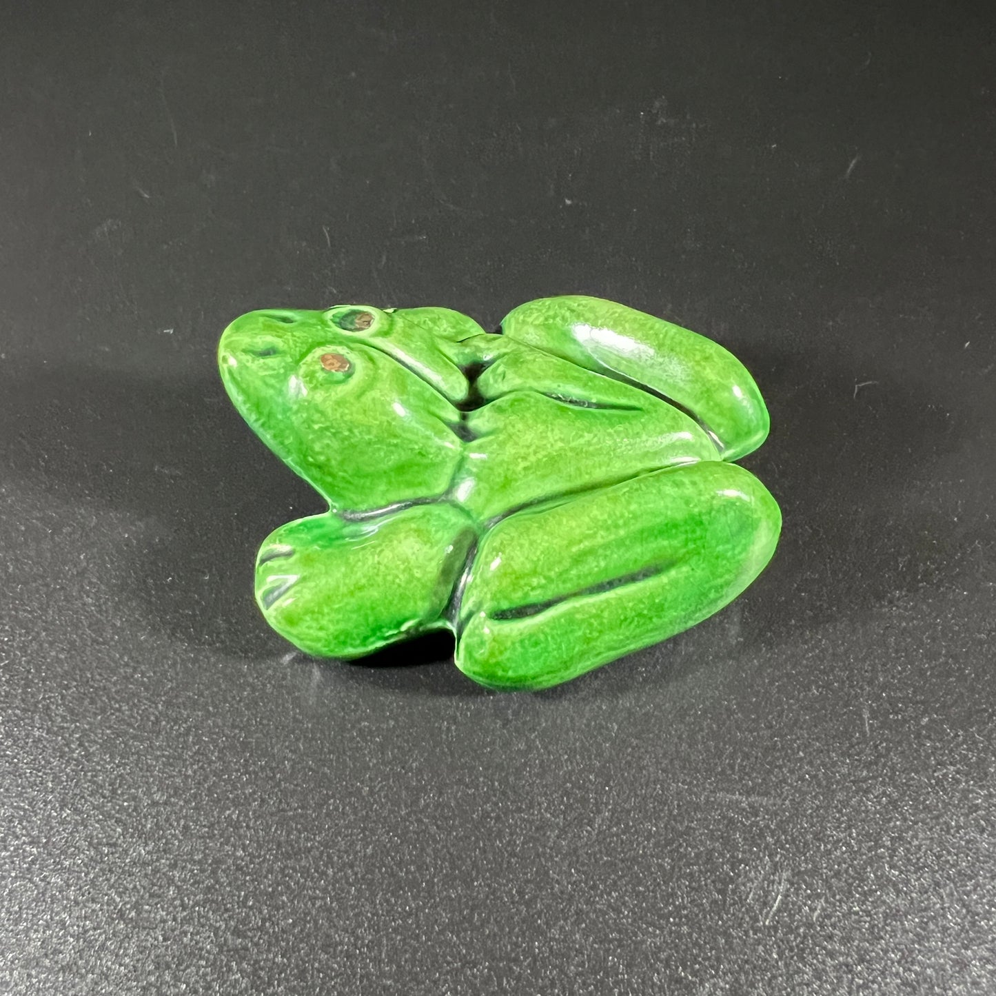 Vintage Pair of Hand-Painted Erotic Frog Figurines