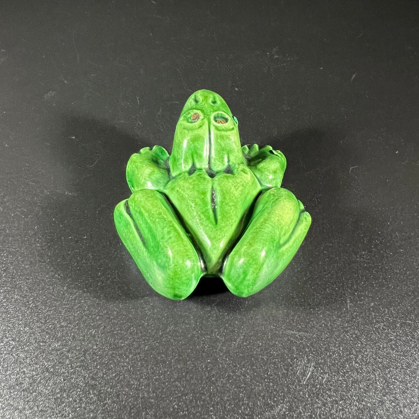 Vintage Pair of Hand-Painted Erotic Frog Figurines