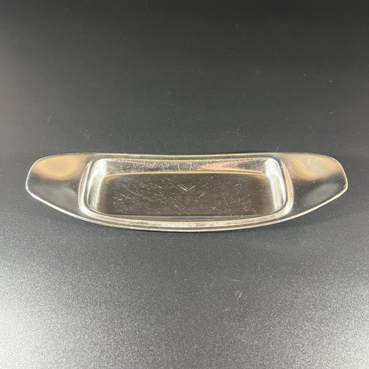1950s Mid-Century Modern Stainless Steel Butter Dish