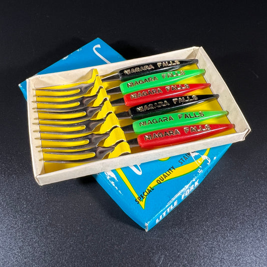 Vintage 1950s “Little Fork” Souvenir Set – Niagara Falls with Original Box