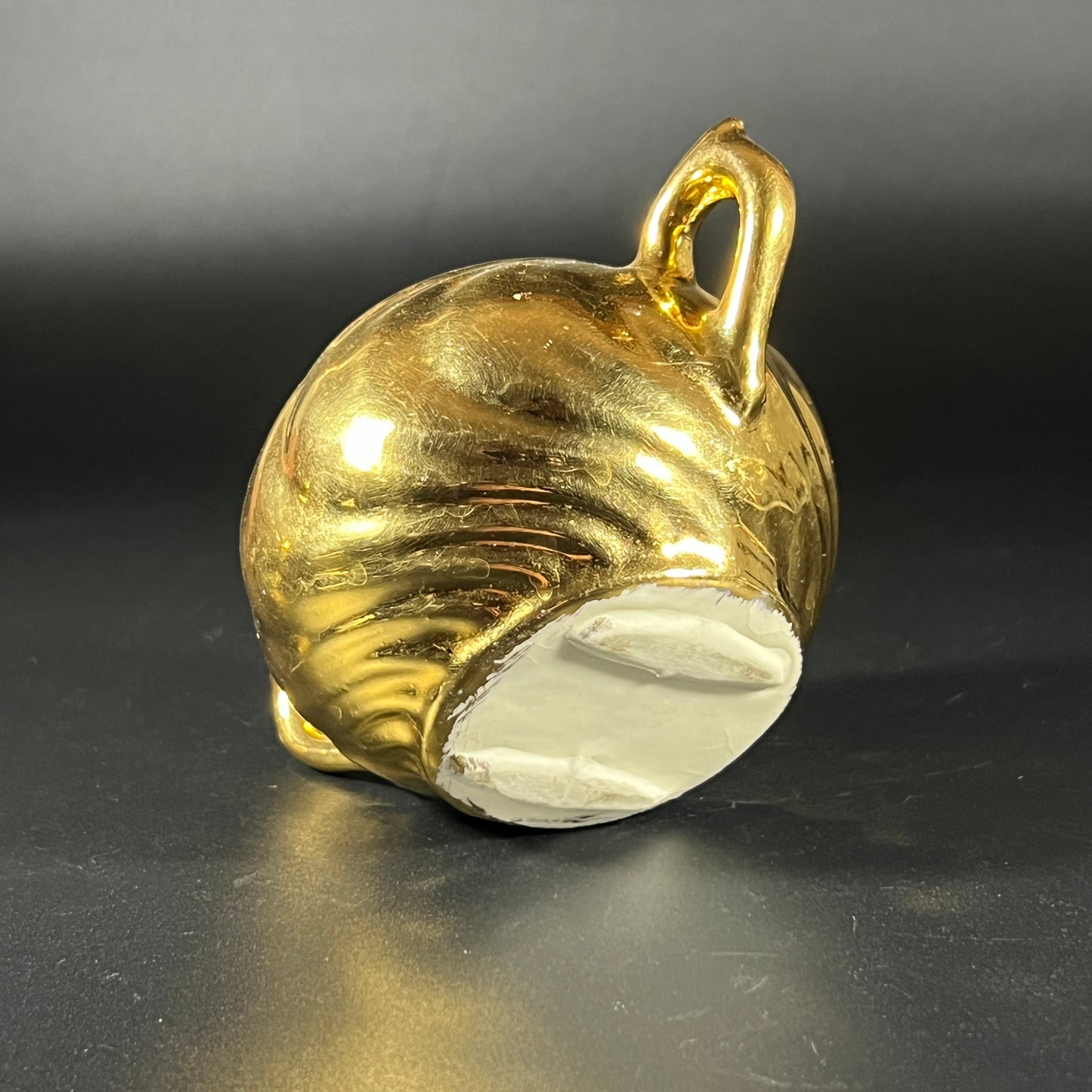Vintage 1950s Gold-Plated Creamer & Sugar Bowl Set