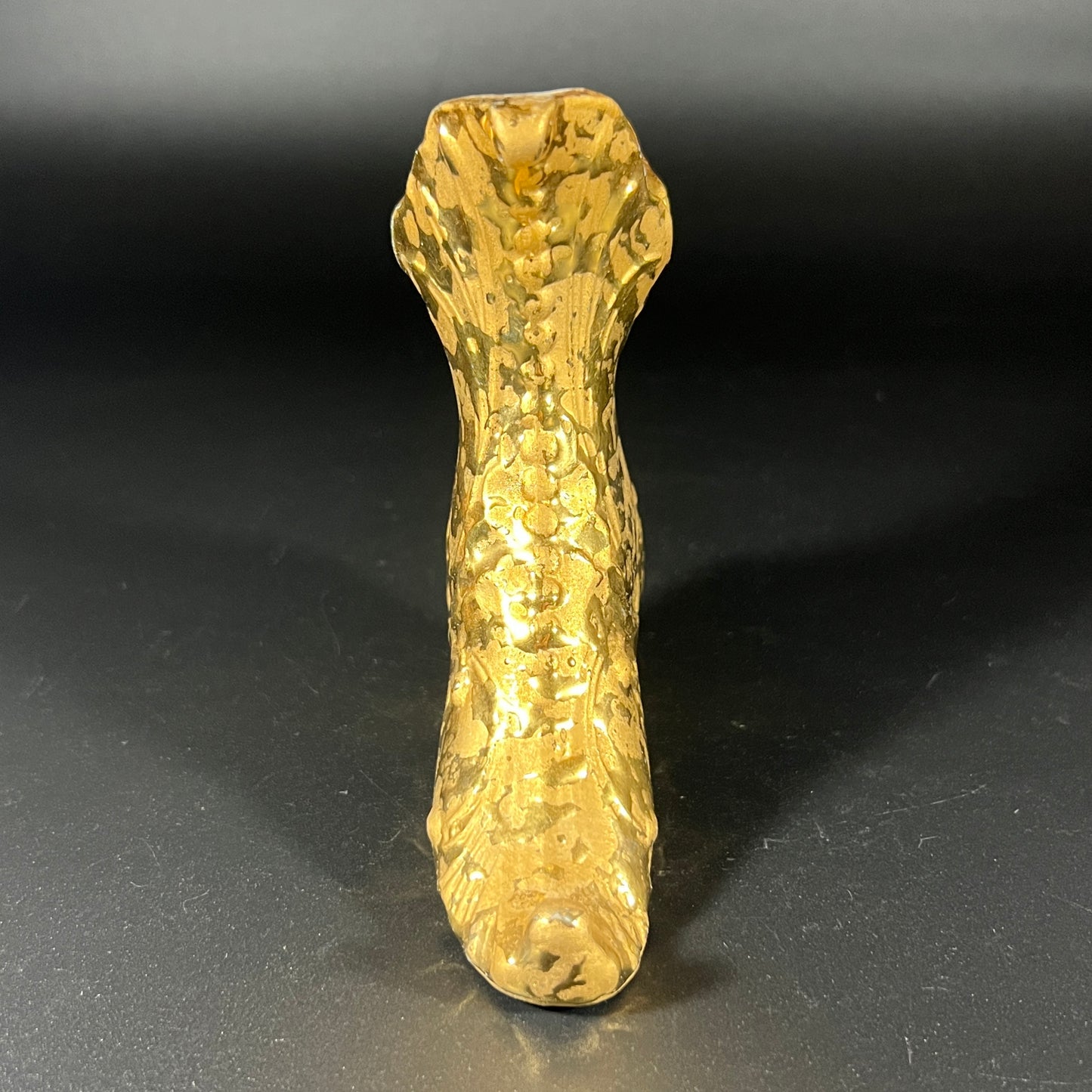 1950s Dixon Art Weeping Gold Porcelain Boot – 22-Karat Gold Finish