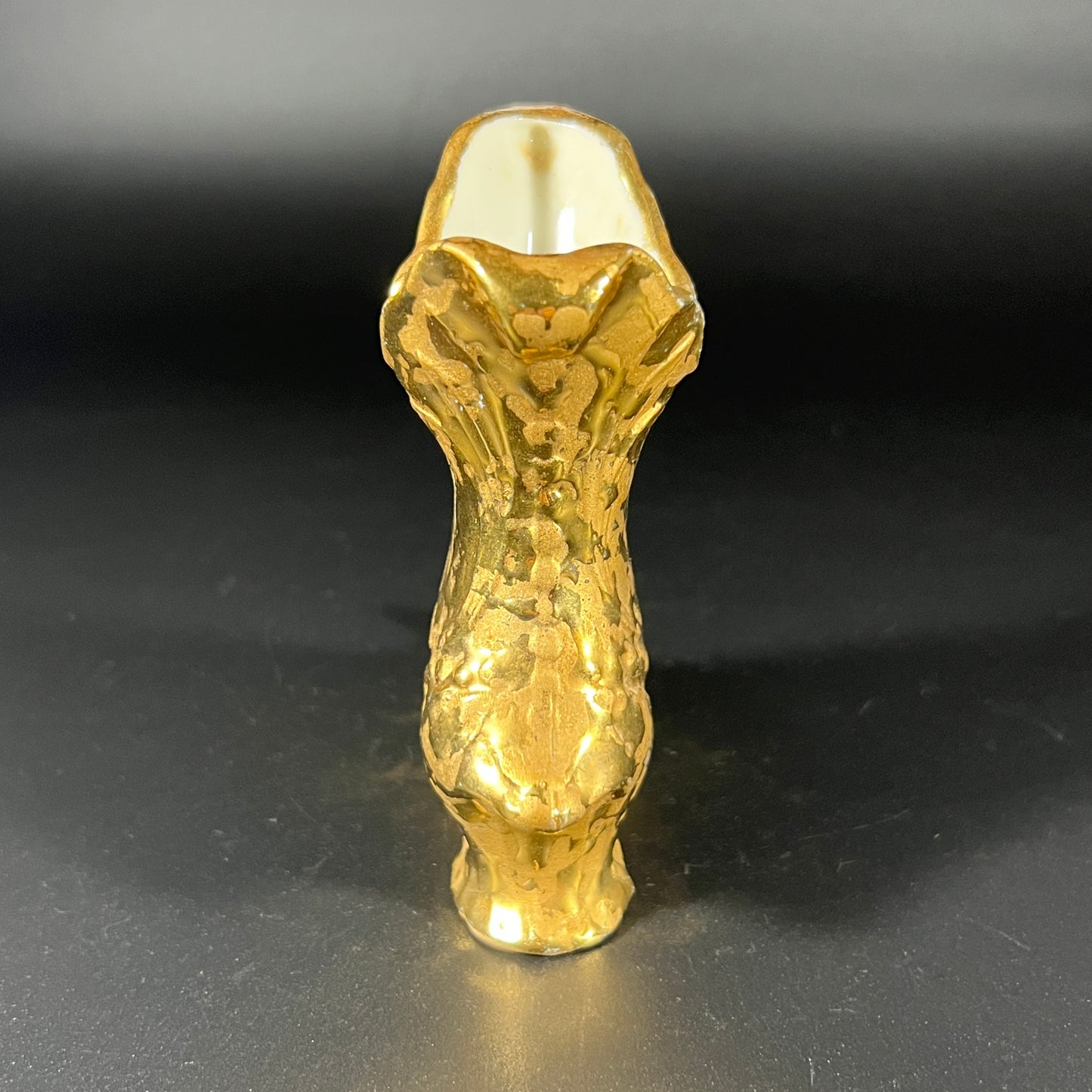 1950s Dixon Art Weeping Gold Porcelain Boot – 22-Karat Gold Finish