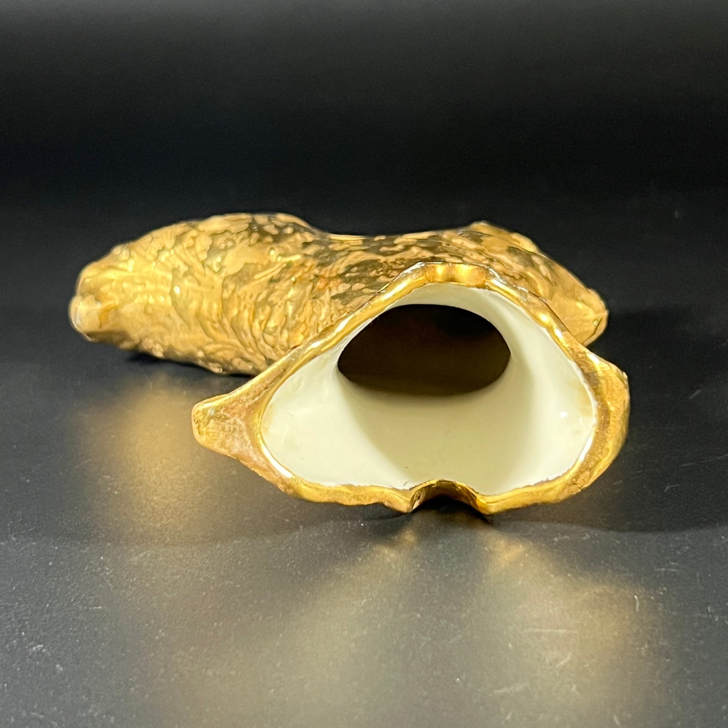 1950s Dixon Art Weeping Gold Porcelain Boot – 22-Karat Gold Finish