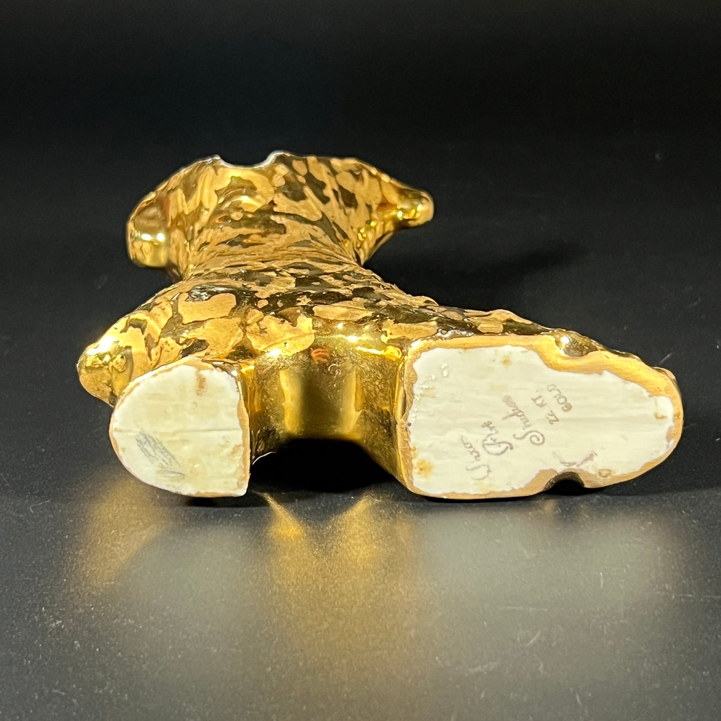 1950s Dixon Art Weeping Gold Porcelain Boot – 22-Karat Gold Finish