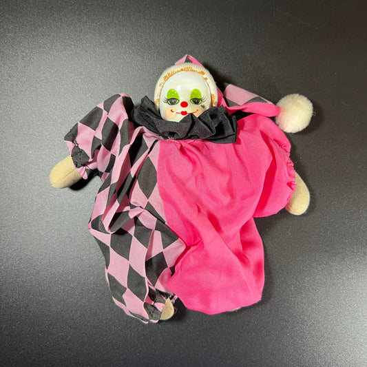 Whimsical Whimsical Vintage Set of 5 Porcelain Sandbag Clown Dolls – 6” Tall
