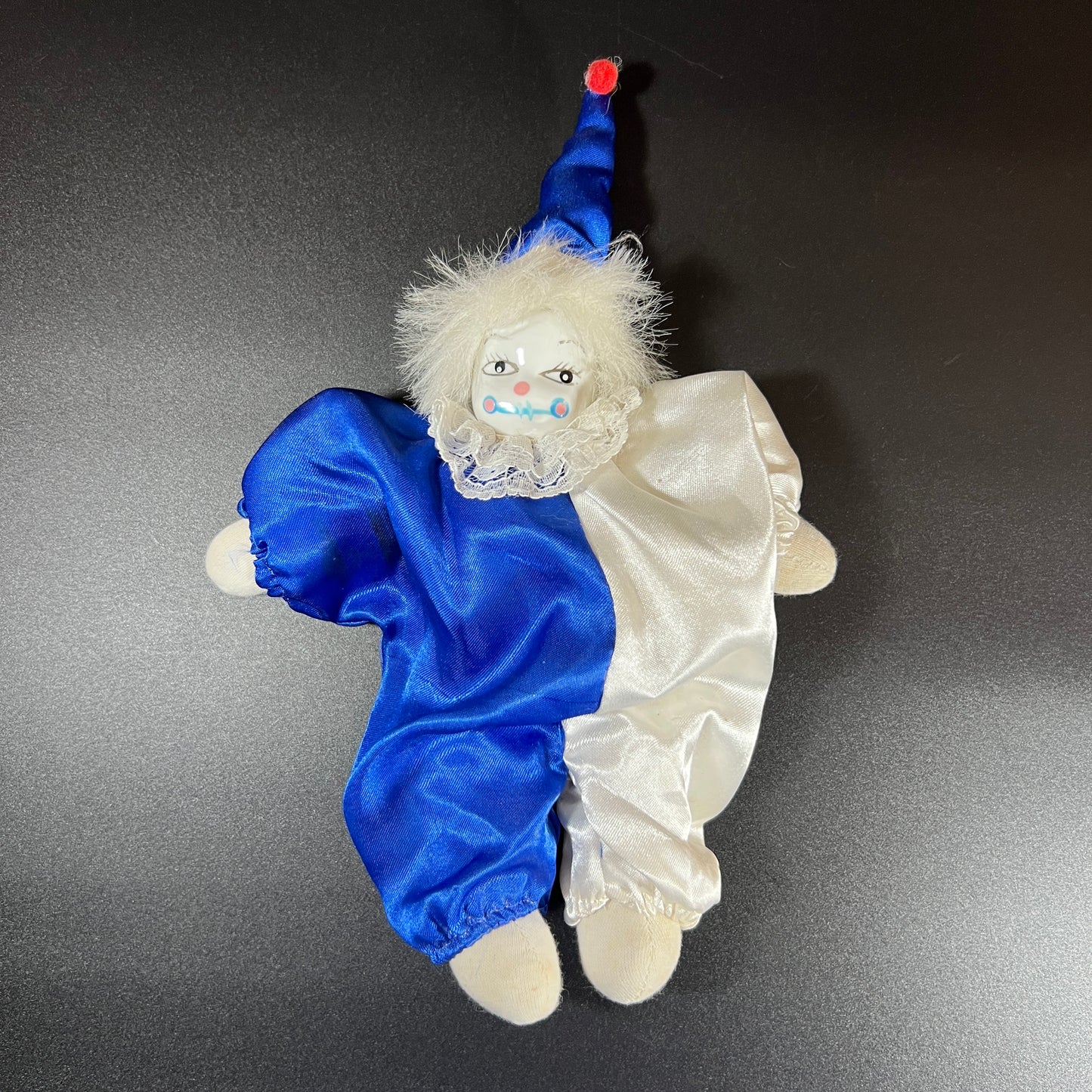 Whimsical Whimsical Vintage Set of 5 Porcelain Sandbag Clown Dolls – 6” Tall