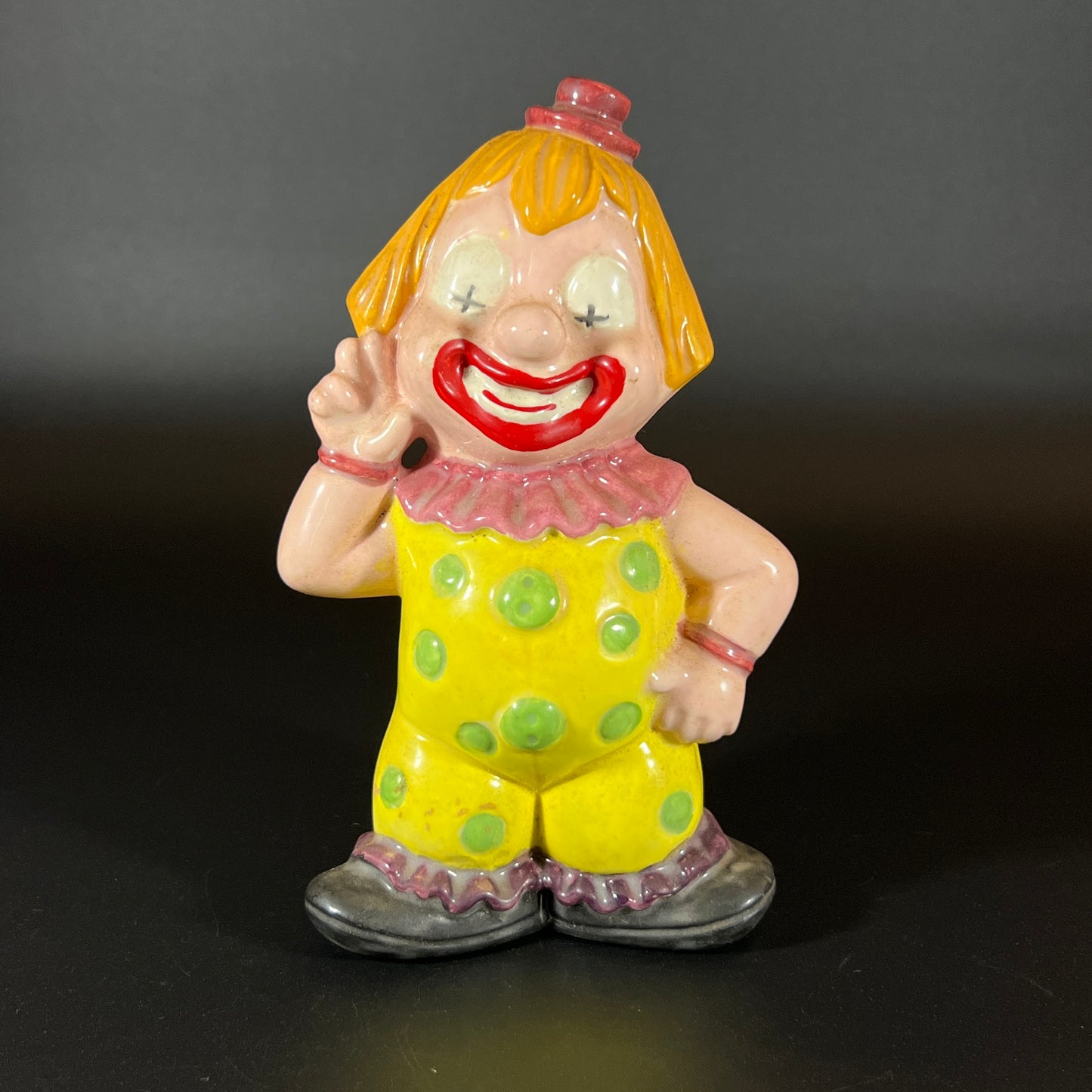 Charming Vintage Set of 5 Handmade Clown Dolls – Unique One-of-a-Kind Collection
