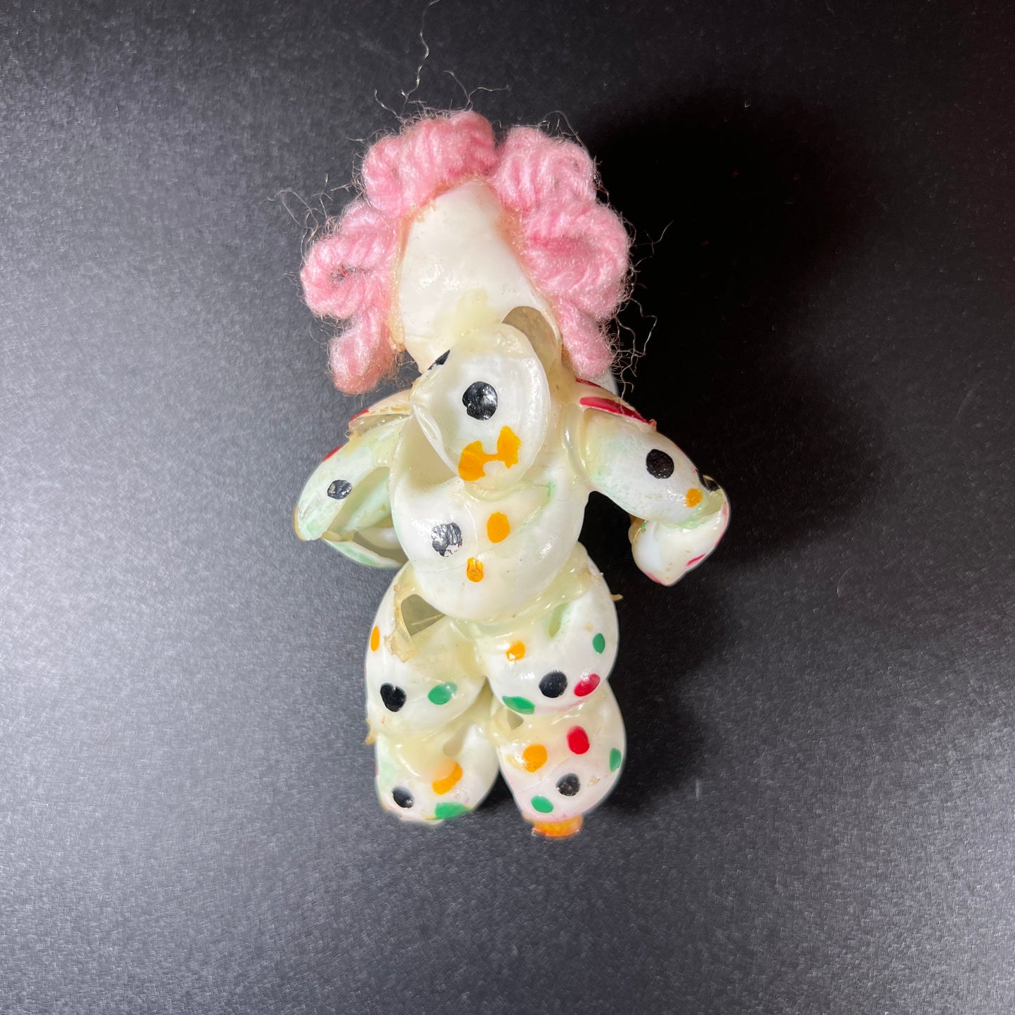 Charming Vintage Set of 5 Handmade Clown Dolls – Unique One-of-a-Kind Collection