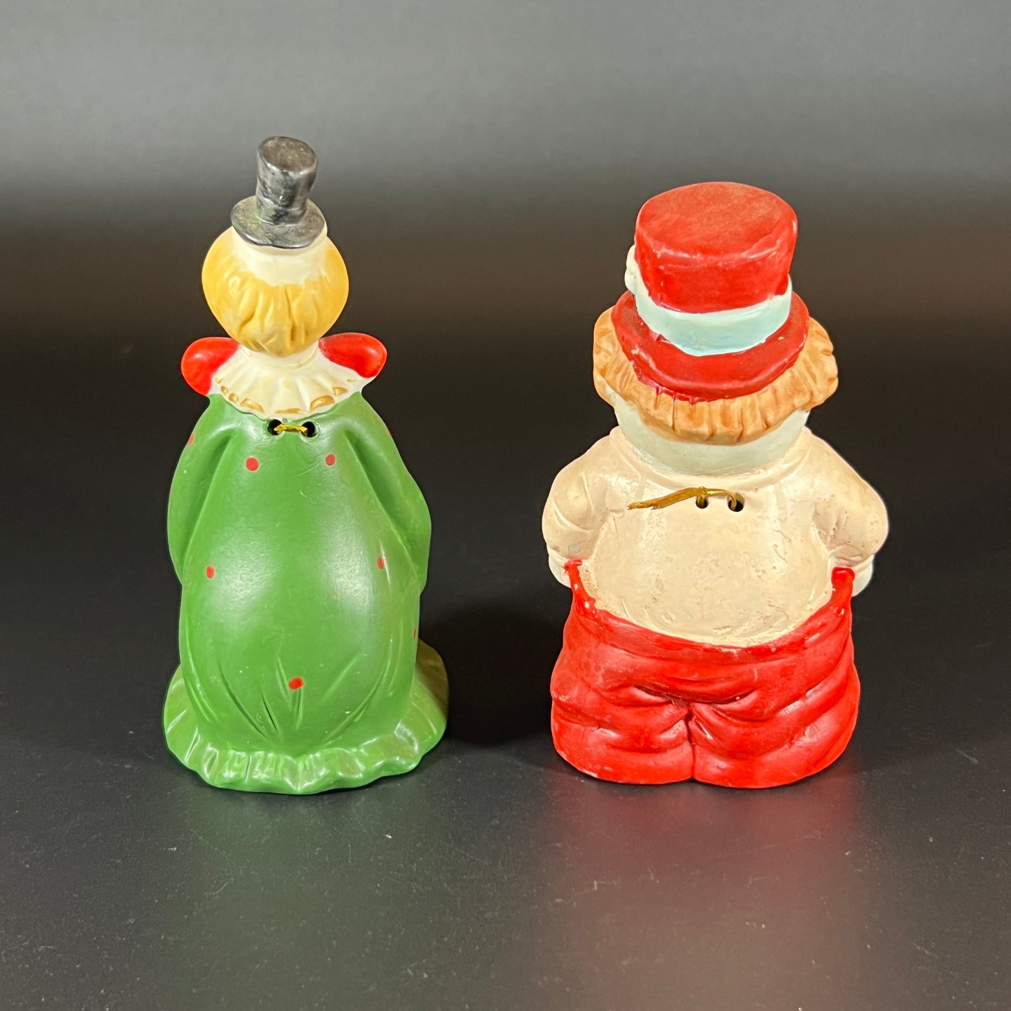 Set of 2 Vintage Hand-Painted Clown Figurine Bells – Playful Collectible Charm