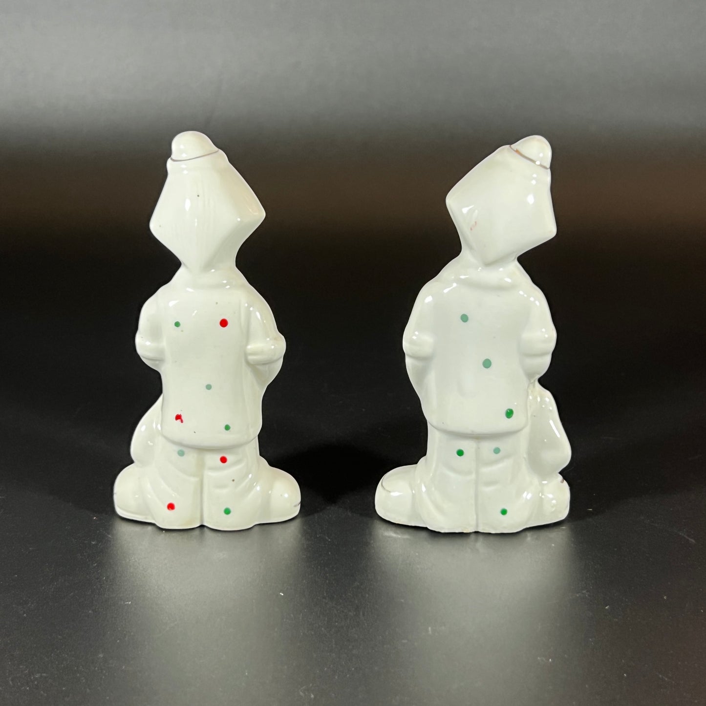 Vintage Set of 2 Hand-Painted Clown Figurines – Musical Ceramic Collectibles