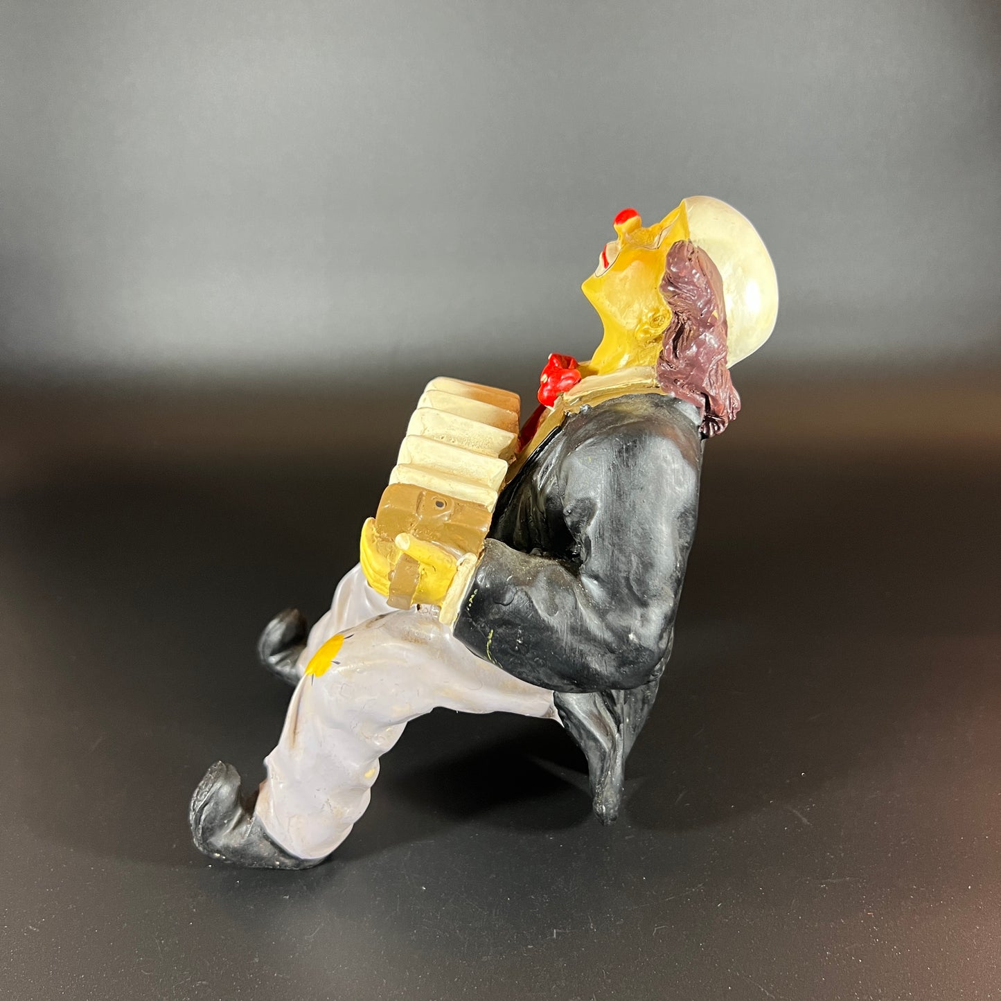 Vintage Musical Clown Trio – Hand-Painted Resin Figures (Set of 3)