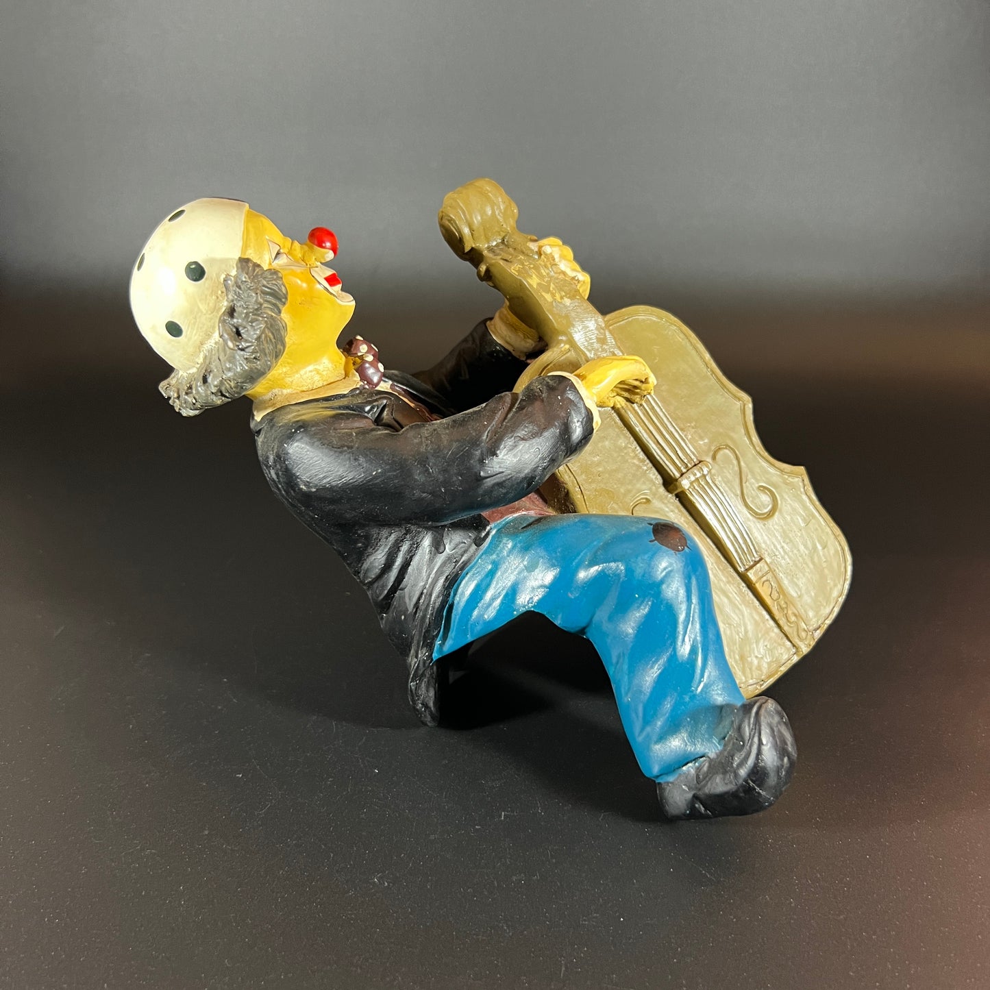 Vintage Musical Clown Trio – Hand-Painted Resin Figures (Set of 3)
