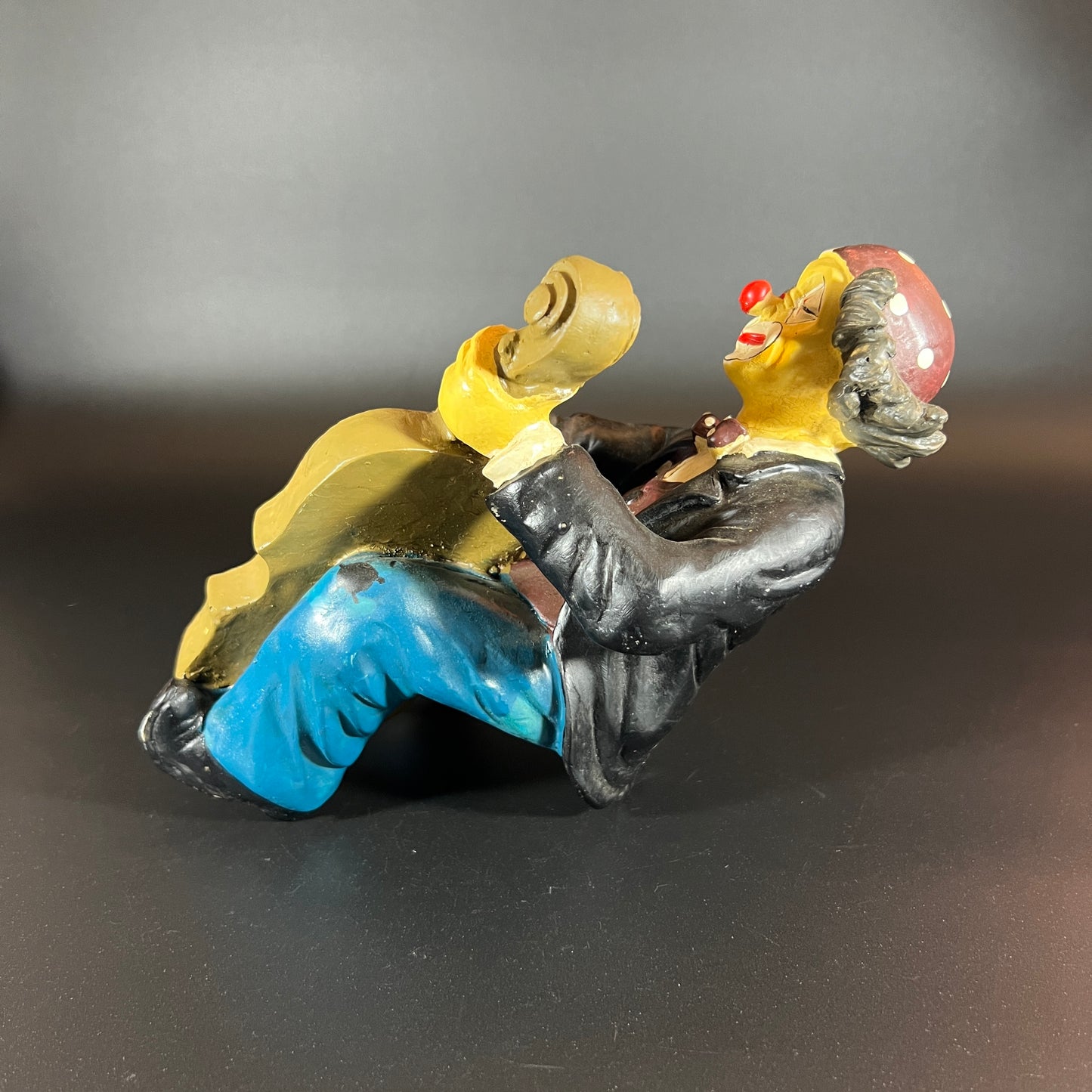 Vintage Musical Clown Trio – Hand-Painted Resin Figures (Set of 3)