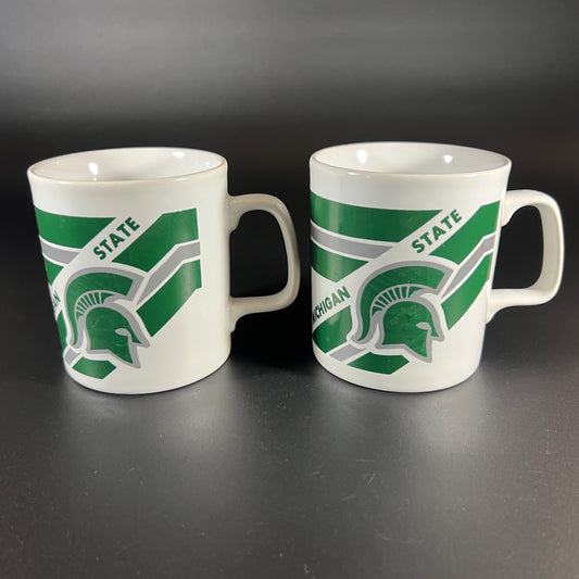 Vintage Michigan State University Mugs – Set of 2 – Kiln Craft, Staffordshire England