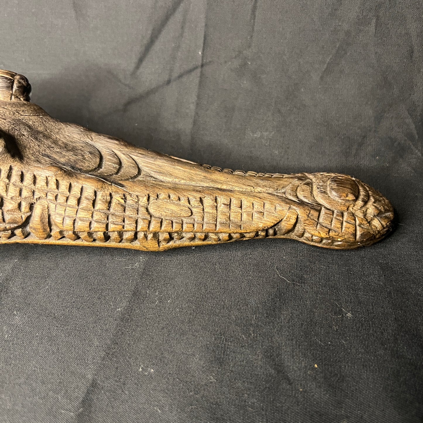 Signed Sepik River Crocodile Canoe Prow | Iatmul, Papua New Guinea | Ron Perry Provenance