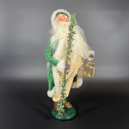 Byers Choice Doll - Santa with Staff and Lantern, Signed on Bottom