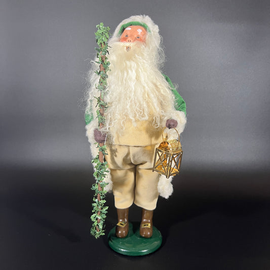 Byers Choice Doll - Santa with Staff and Lantern, Signed on Bottom