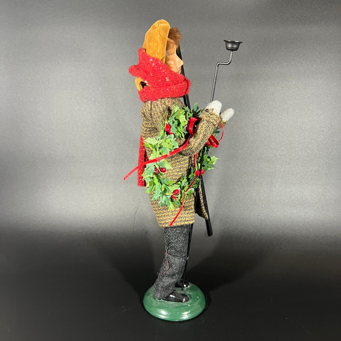 Byers Choice Doll - Male Caroler with Lamp Lighter and Ladder